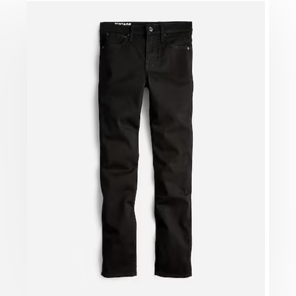 J. CREW Denim 9” Vintage Straight Jeans Black Size 29 Tall